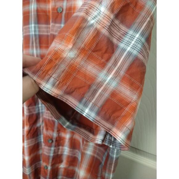 Eddie Bauer Men's Shirt 2XL Collared Button Front Short Sleeve Plaid Pocket... - Picture 5 of 8